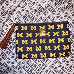 Dooney & Bourke large Michigan Wolverines pouch